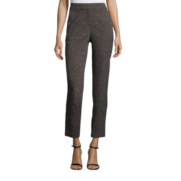 8 31x27 St. John Emma Crop Ankle Pants Black Pin Dot Caviar Bianco Trouser Polka - Picture 1 of 13